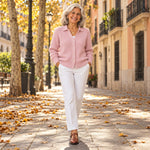 Josune | Cárdigan de punto texturizado con botones, en la calle