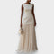 Leandra | Vestido largo plisado sin mangas