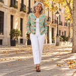 Leocadia | Cárdigan jardín de menta, en la calle