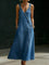 Leocadia | Vestido largo vaquero con botones
