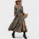 Leocadia | Vestido chic con estampado de leopardo