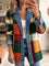Lidia | Chaqueta vaquera de cuadros con estampado artístico