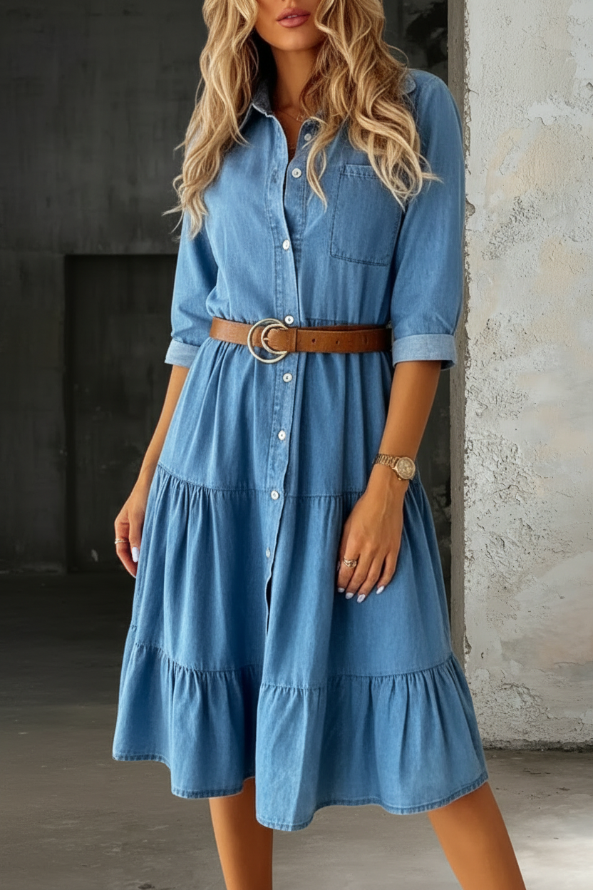 Lorena | Vestido de denim chic informal