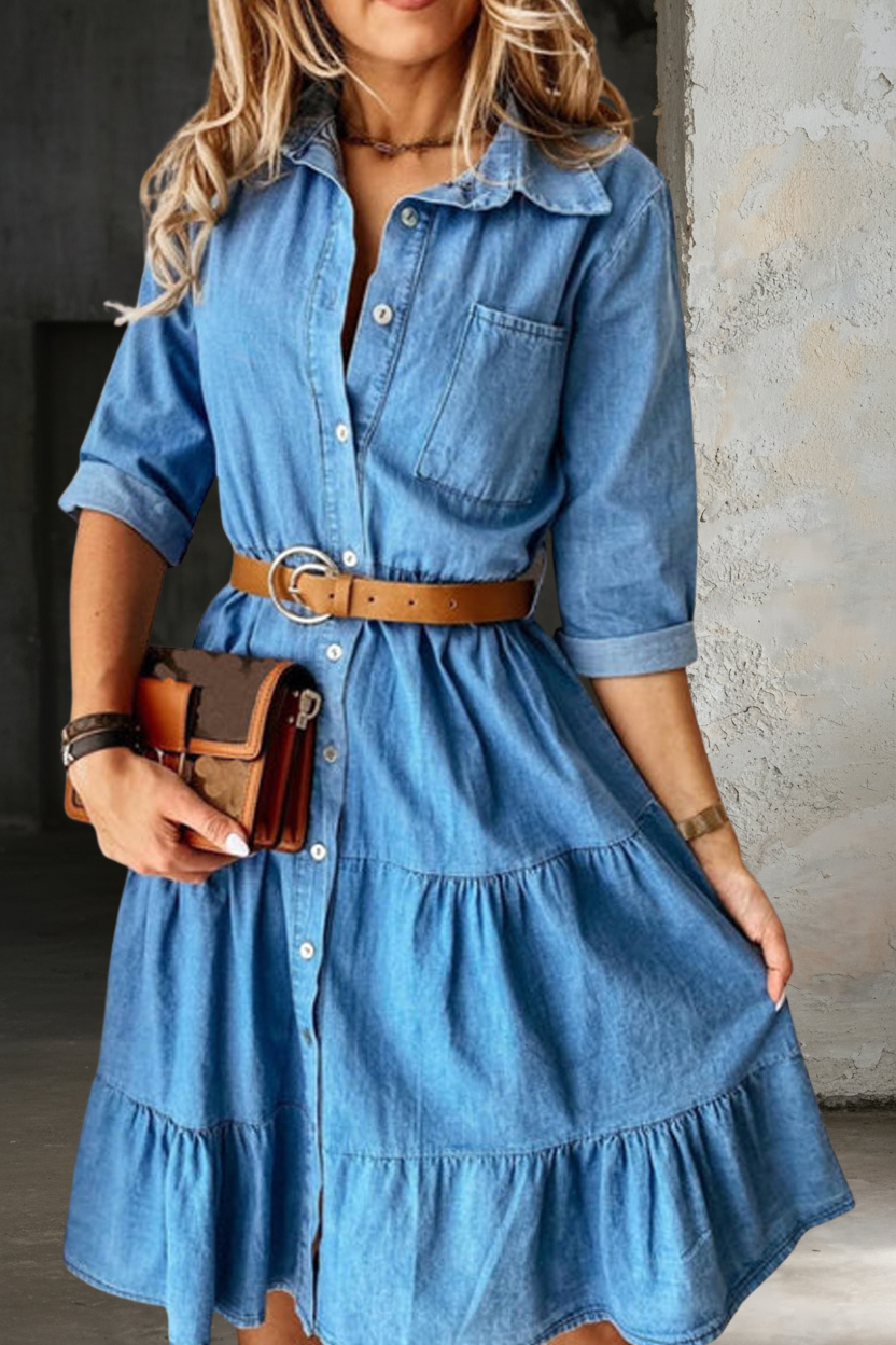 Lorena | Vestido de denim chic informal
