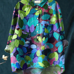 Loreto | Blusa amplia de mujer con estampado artístico de bosque