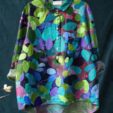 Loreto | Blusa amplia de mujer con estampado artístico de bosque