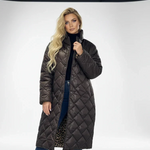 Ludovica | Abrigo acolchado premium con forro de estampado de leopardo