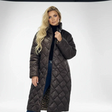 Ludovica | Abrigo acolchado premium con forro de estampado de leopardo