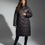 Ludovica | Abrigo acolchado premium con forro de estampado de leopardo
