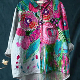 Ludovica | Blusa informal con estampado floral vintage