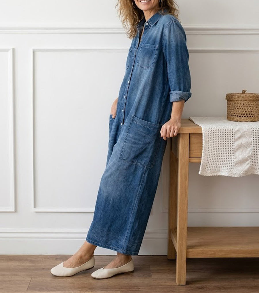 Ludovica | Mono de algodón efecto denim