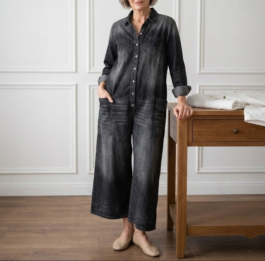Ludovica | Mono de algodón efecto denim