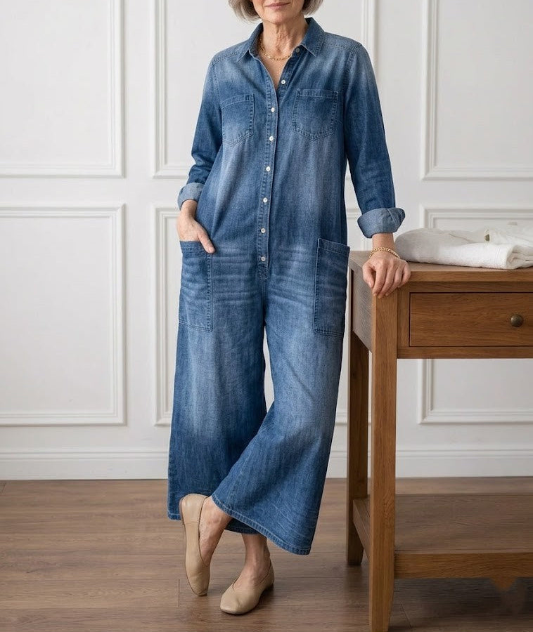 Ludovica | Mono de algodón efecto denim