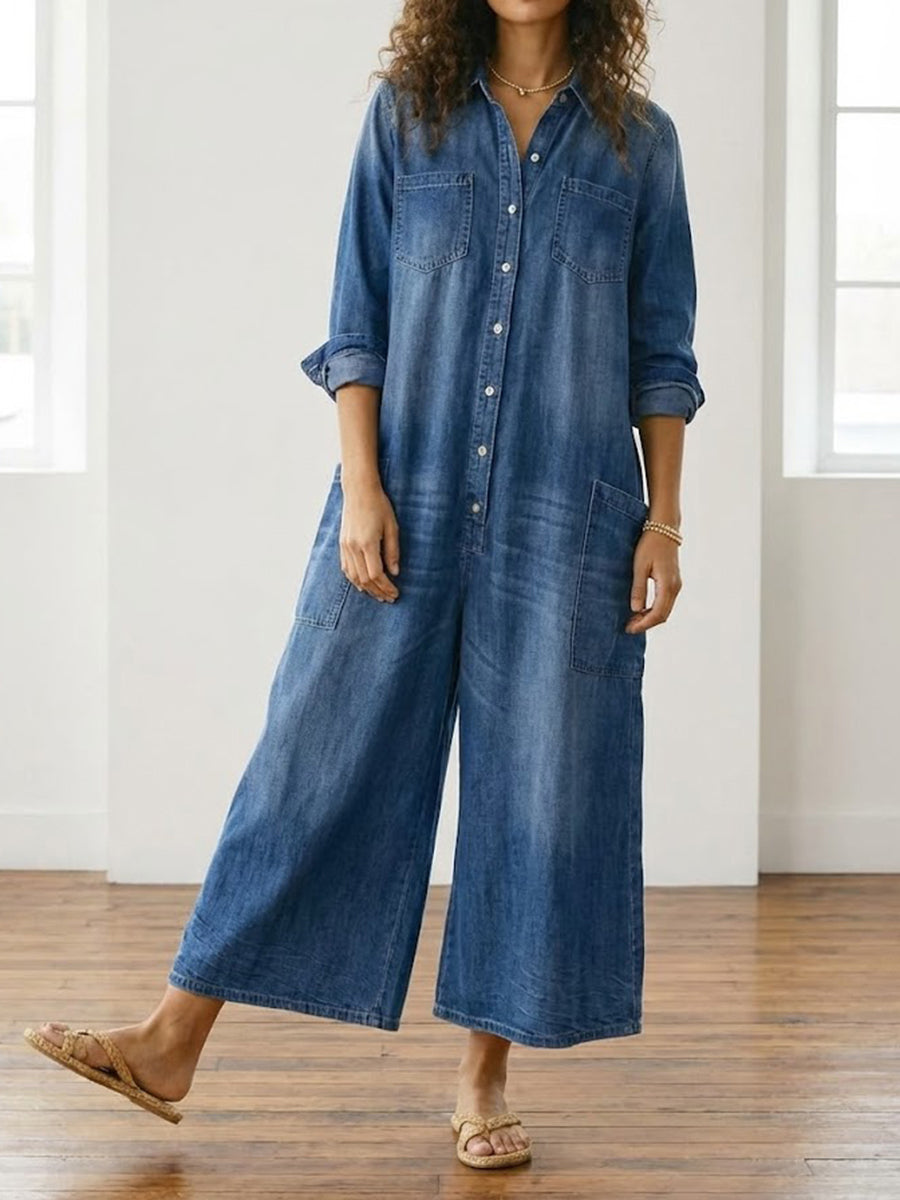 Ludovica | Mono de algodón efecto denim