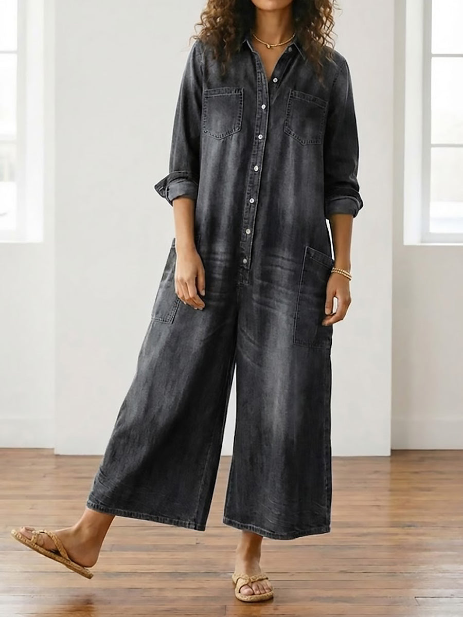 Ludovica | Mono de algodón efecto denim