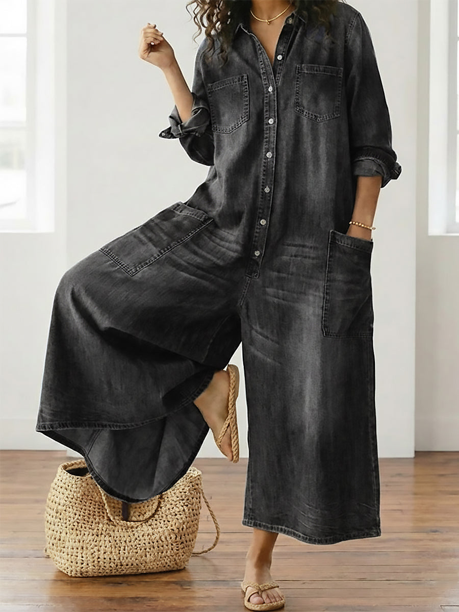 Ludovica | Mono de algodón efecto denim
