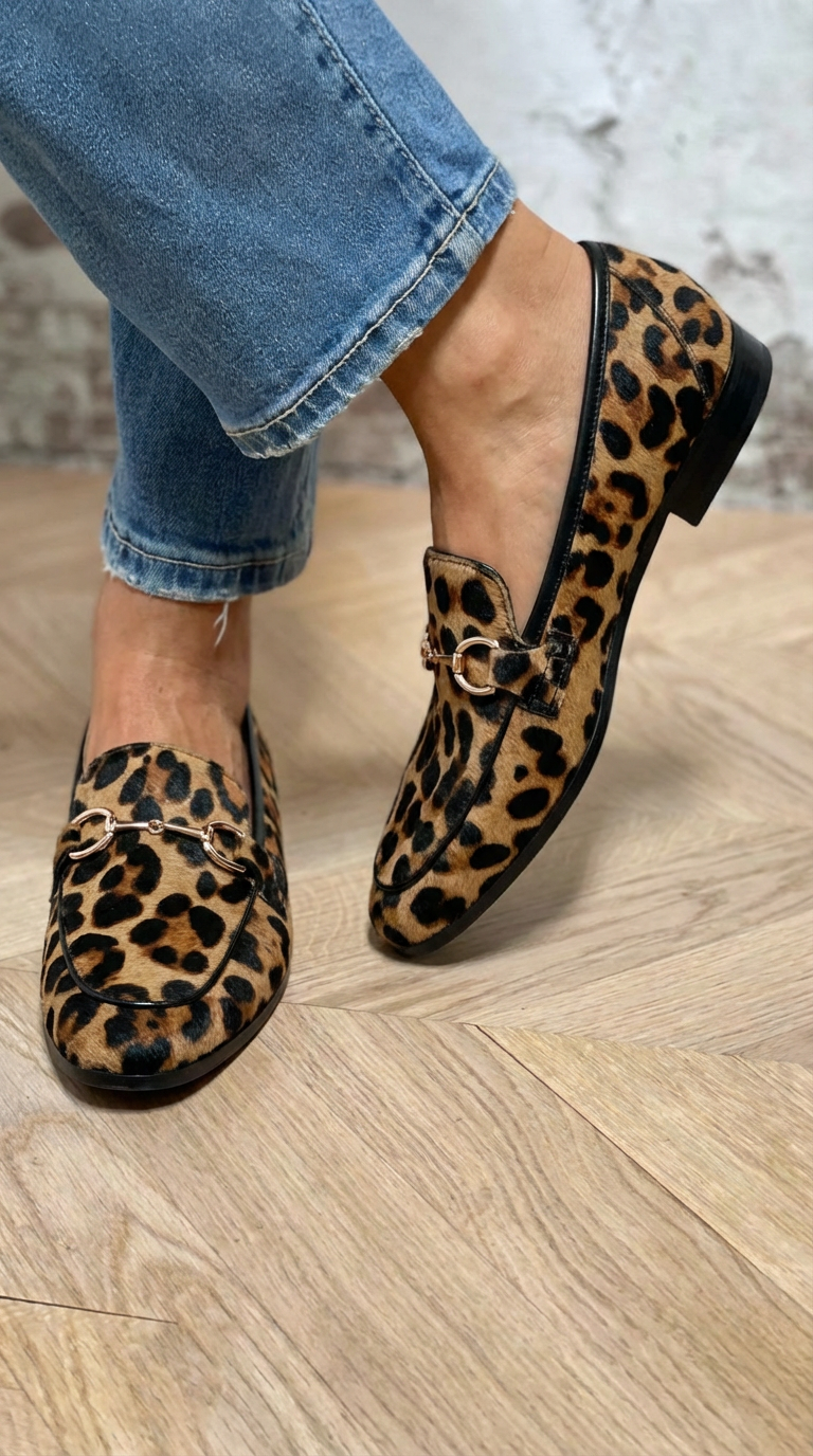 Ludovica | Mocasines con estampado de leopardo
