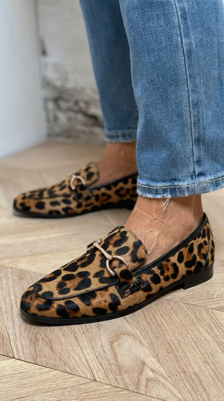 Ludovica | Mocasines con estampado de leopardo