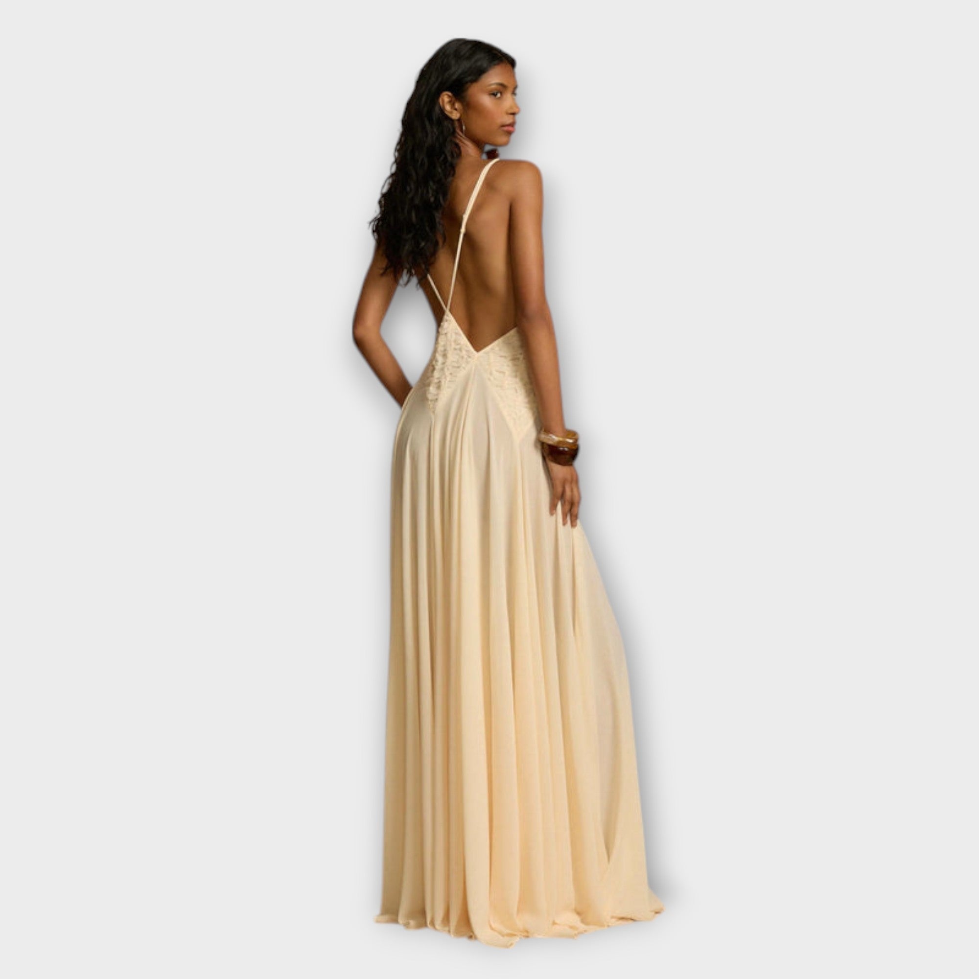 Maialen | Vestido largo con escote en V profundo