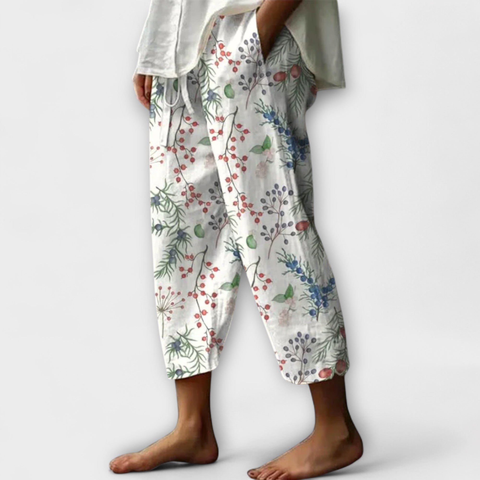 Manuela | Pantalón informal con estampado característico y botones