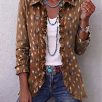 Marcelina | Chaqueta bohemia con volantes y estampado animal