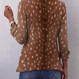 Marcelina | Chaqueta bohemia con volantes y estampado animal