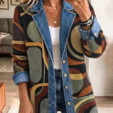 Mariola | Chaqueta vaquera con estampados abstractos