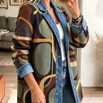 Mariola | Chaqueta vaquera con estampados abstractos