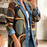 Mariola | Chaqueta vaquera con estampados abstractos