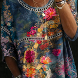 Mariola | Blusa vaquera de flores vintage