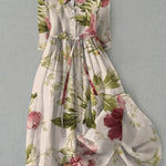 Marisa | Vestido de flores con cordones y cintura vintage