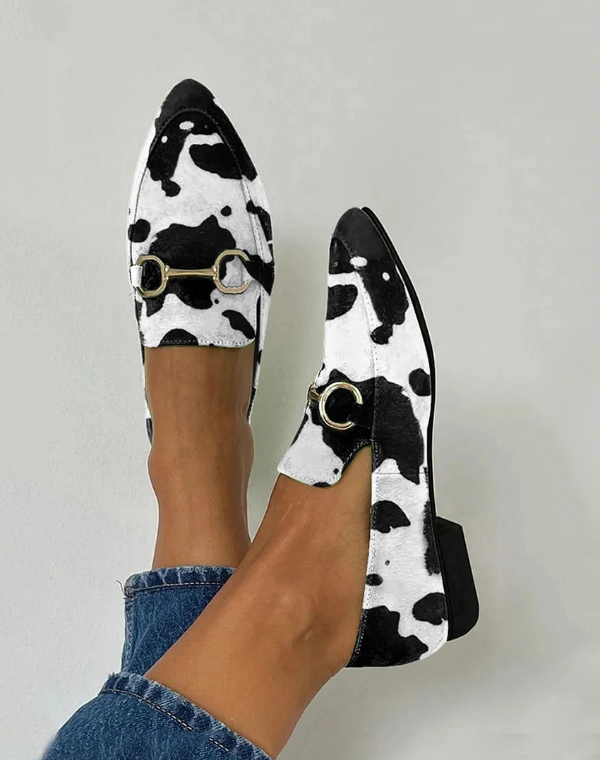 Maura | Mocasines estampados con hebilla