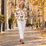 Melisa | Cárdigan de punto cómodo con capucha, en la calle