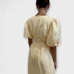 Moira | Vestido largo amarillo mantequilla de corte vaporoso