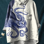 Mónica | Blusa informal con estampado de tentáculos de pulpo