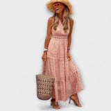 Mónica | Vestido largo bohemio de encaje