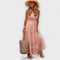 Mónica | Vestido largo bohemio de encaje