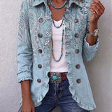 Nahia | Chaqueta vintage con volantes de cachemira (paisley)