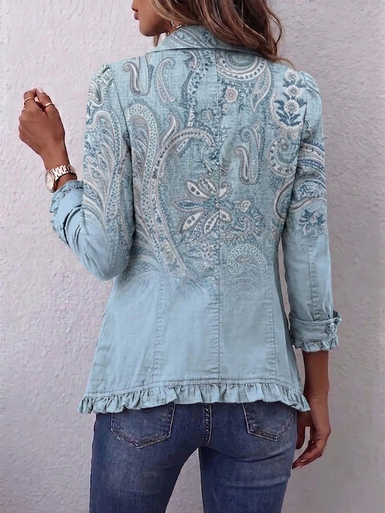 Nahia | Chaqueta vintage con volantes de cachemira (paisley)