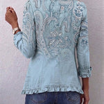 Nahia | Chaqueta vintage con volantes de cachemira (paisley)