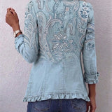 Nahia | Chaqueta vintage con volantes de cachemira (paisley)