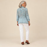 Nahia | Chaqueta vintage con volantes de cachemira (paisley), vista de espaldas