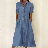 Nayara | Vestido vaquero de manga corta