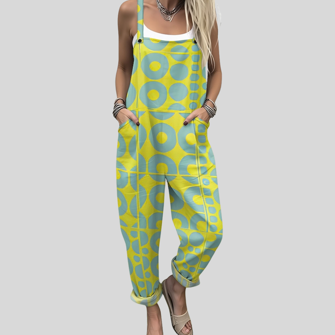 Nieves | Peto retro amarillo y turquesa