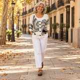 Noelia | Cárdigan de punto cómodo con botones, en la calle