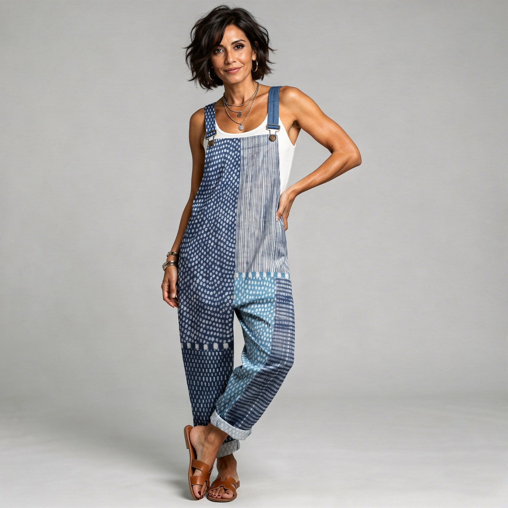 Ofelia | Peto azul bohemio de patchwork