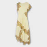 Olaia | Vestido largo de satén con detalles de encaje
