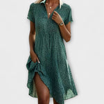 Olalla Nieves | Vestido de verano evasé de look atemporal