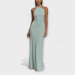 Olalla | Vestido largo fluido con cuello halter