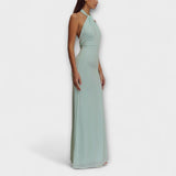 Olalla | Vestido largo fluido con cuello halter